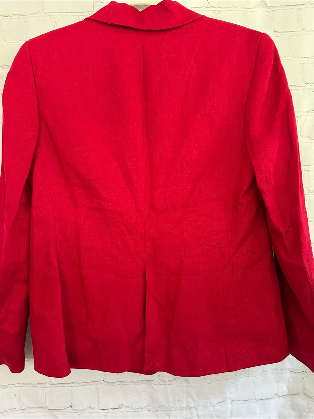Style & Co. Linen Red Lined Tailored Blazer with Pockets and Vent size 6 New - Picture 5 of 6